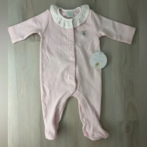 NWT Edgehill Collection x Rebecca Bahn Long Sleeve Pink Embroidered Lamb Sleeper - Picture 3 of 9